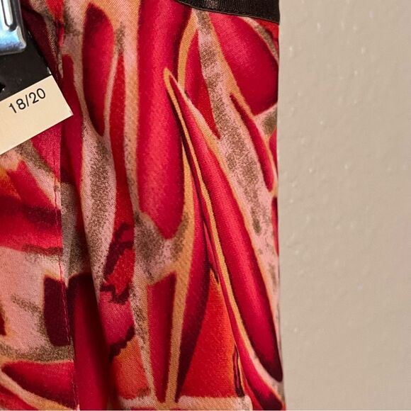 Lane Bryant Orange/Coral Print High/Low Ruffle Hem Pull On Skirt Size 18/20 NWT - Picture 4 of 10